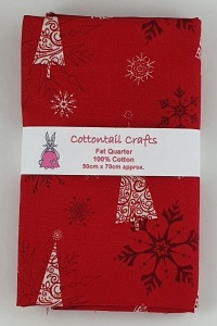 Fat Quarter - P346 - Christmas - Red